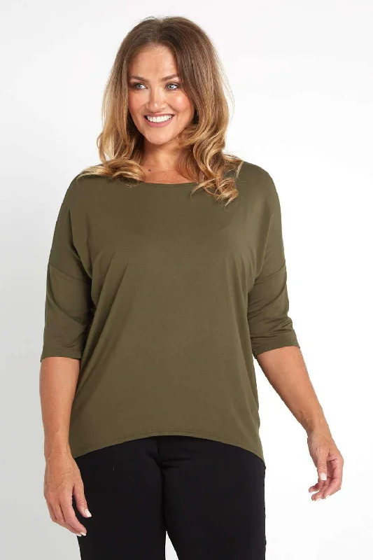 Weekend Savings Start Now Irena Bamboo Top - Khaki