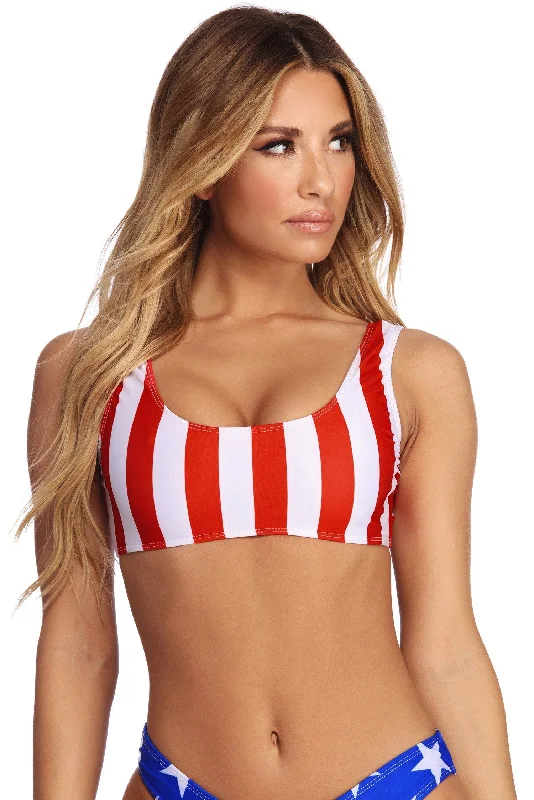 Hot Picks Americana Swim Top