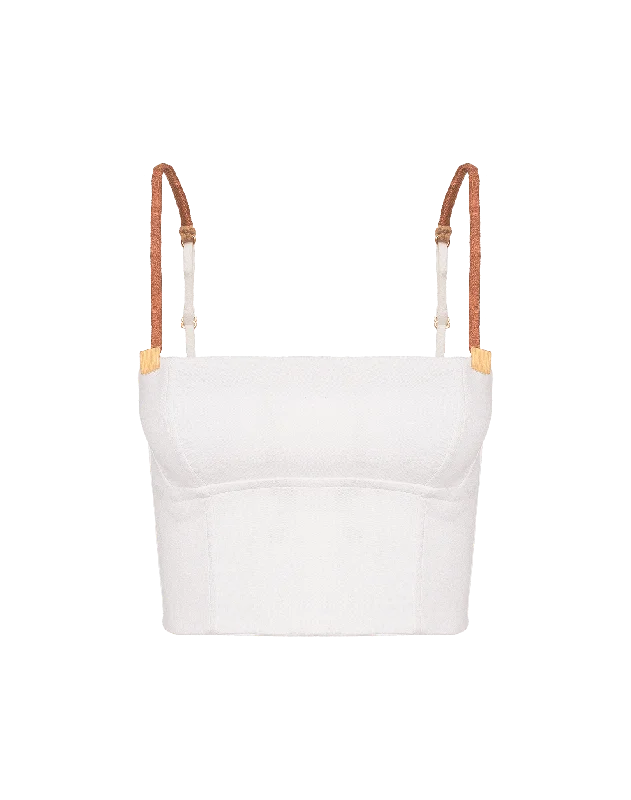 Cool Prices Aika Cropped Top - Off White