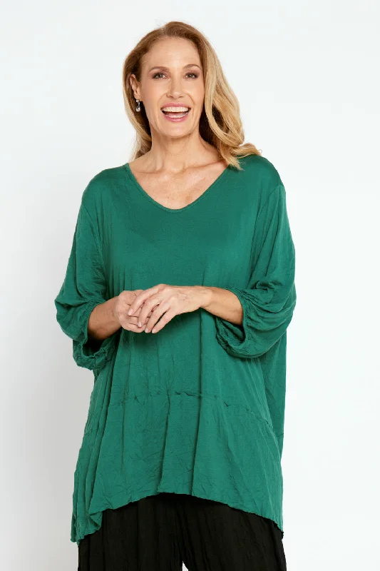 Fashion Deals Too Good To Pass Up Sanders Cotton Top - Forest