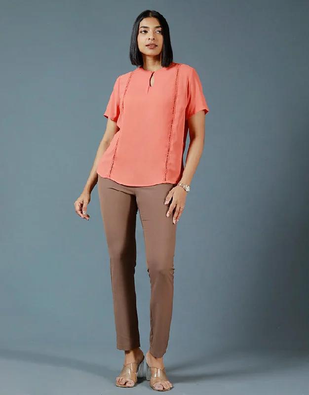 Flash Sale All Weekend Long Front Keyhole Opening Top with Ladder Detail