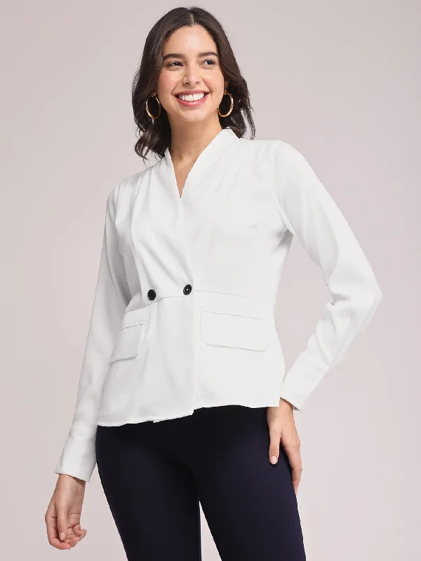 Big Savings, Bigger Style Wrap Detail Top - White