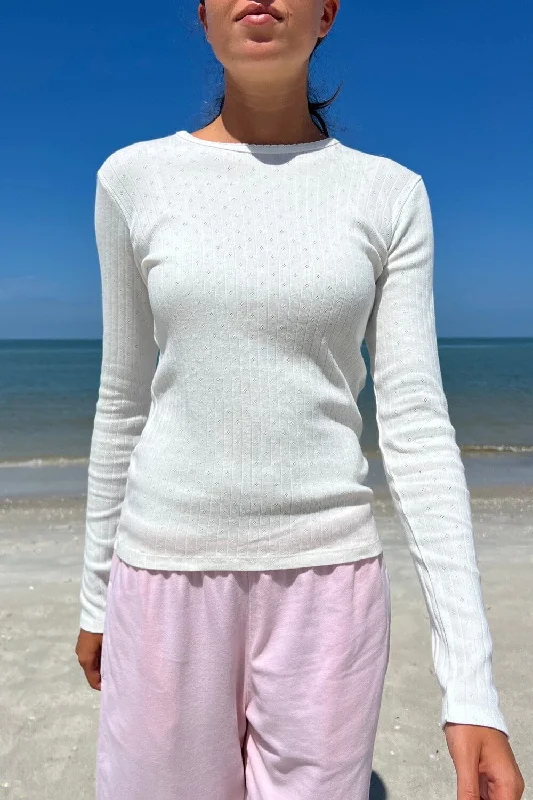 Fashion Forward Leah Scallop Eyelet Top