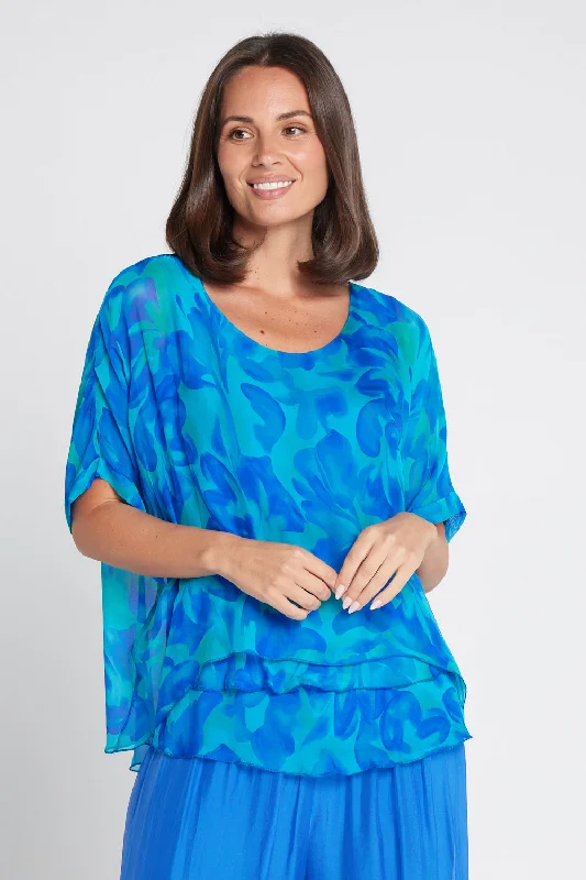 Unbeatable Prices On Best-Selling Items Lisette Silk Top - Oceanic