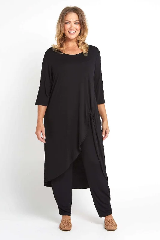 Step Ahead, Lead The Trend Ayana Tunic Top - Black