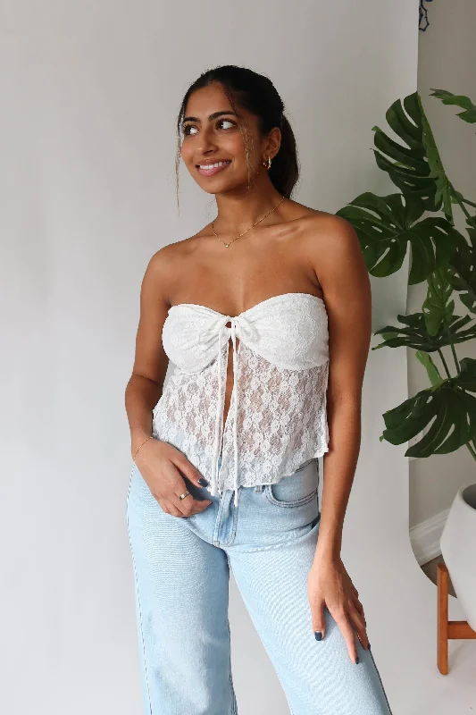 Snag Fabulous Fashion Bargains Heartbreaker Top in White