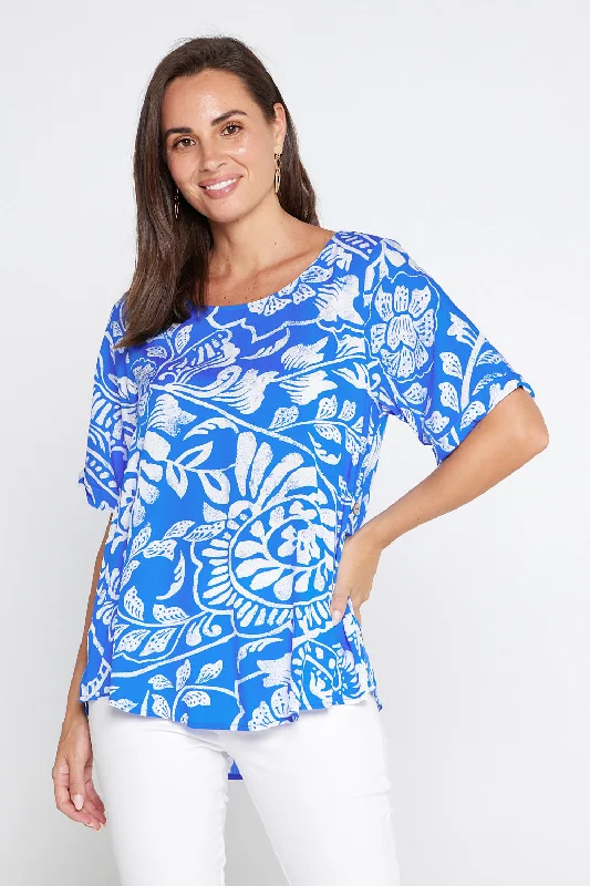 Low Price Special Sarina Top - Blue Print