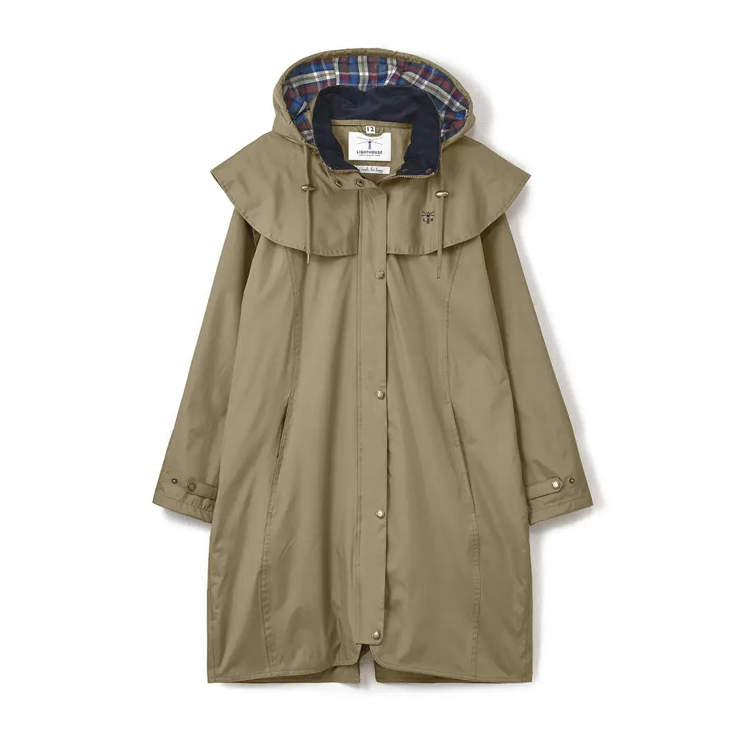 Sustainable Women's Apparel Lighthouse Outrider 3/4 Length Ladies Waterproof Raincoat Sustainable Women's Apparel Lighthouse Outrider 3/4 Length Ladies Waterproof Raincoat