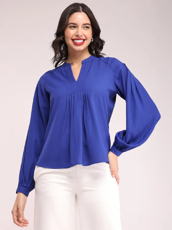 Daily Deals Raglan Sleeves Top - Blue