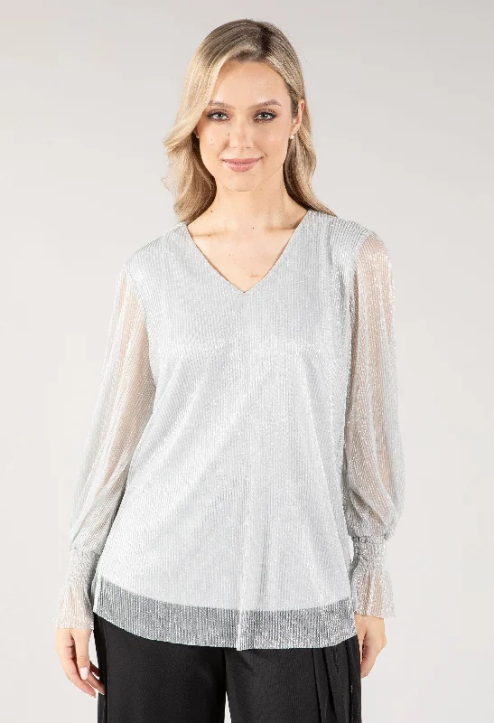 Don't Wait – Shop The Best Deals Now V Neckline Plisse Top
