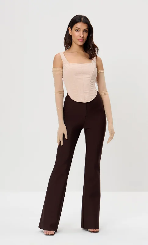 Weekend Savings Start Now Cream Corset Glove Top