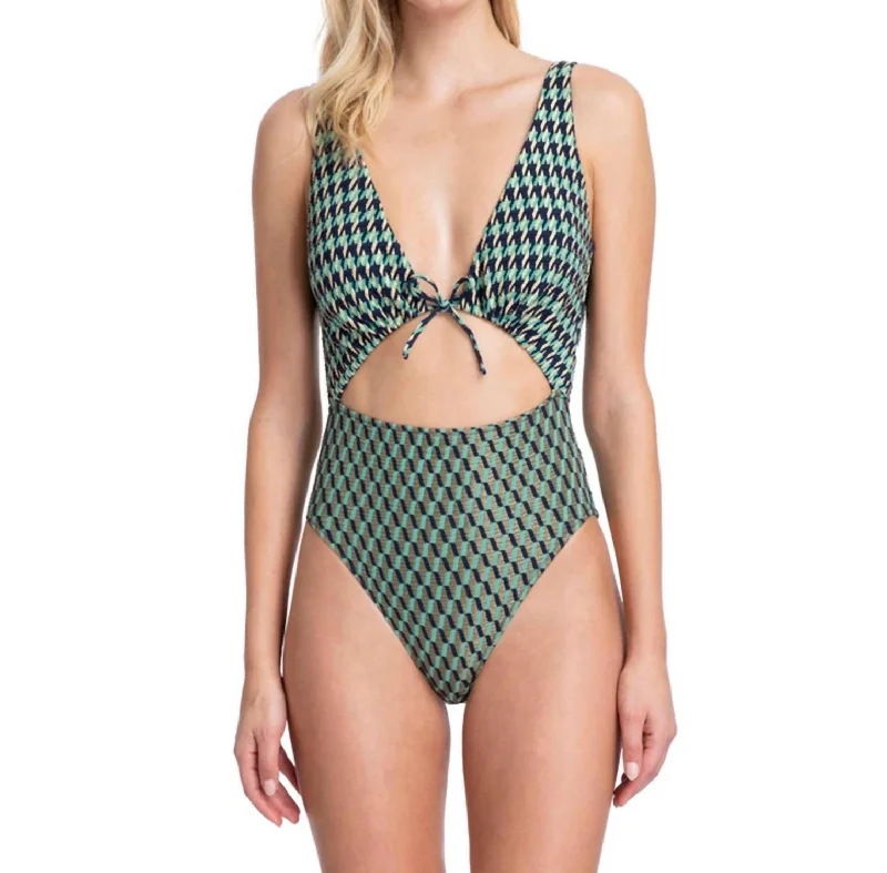 Plus Size Women's Fashion and Clothing One Piece Swimsuit In Got Retro Revival Green Plus Size Women's Fashion and Clothing One Piece Swimsuit In Got Retro Revival Green