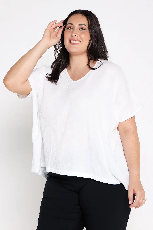 Great Fashion, Even Better Prices Tahiti Muslin Top - White