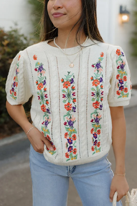 Chic And Edgy Kaden Top-Ivory