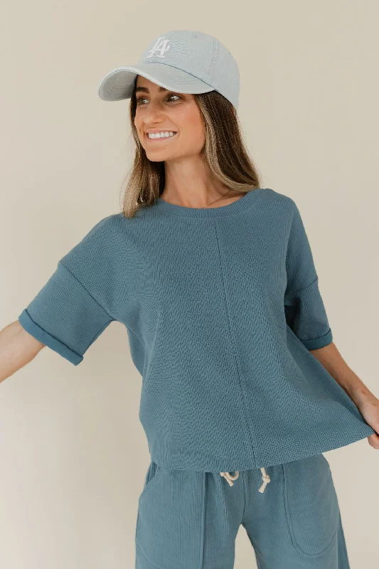 Style Breakthroughs Fitz Top-Turquoise