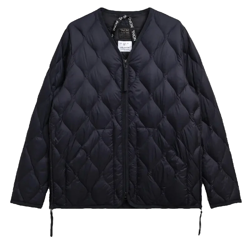 Stylish Loungewear for Women Taion Womens Military V Neck W-Zip Down Jacket Dark Navy Stylish Loungewear for Women Taion Womens Military V Neck W-Zip Down Jacket Dark Navy