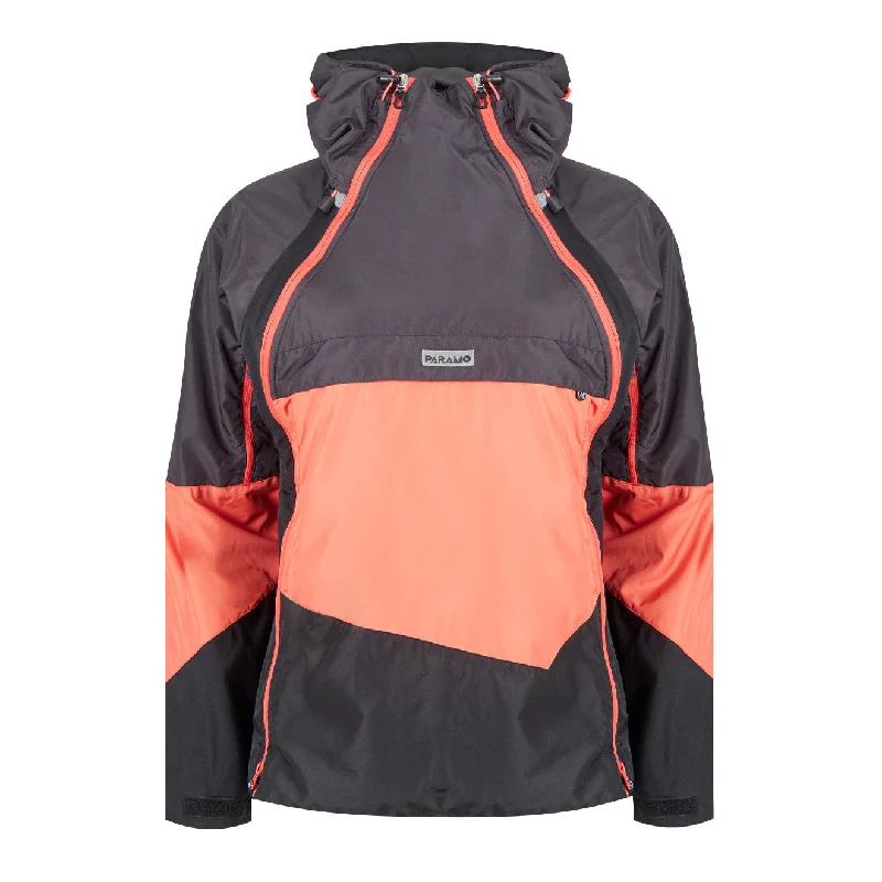 Women's Clothes For Work Events Paramo Womens Velez Evolution Hybrid Smock Hot Coral / Steel / Black Women's Clothes For Work Events Paramo Womens Velez Evolution Hybrid Smock Hot Coral / Steel / Black