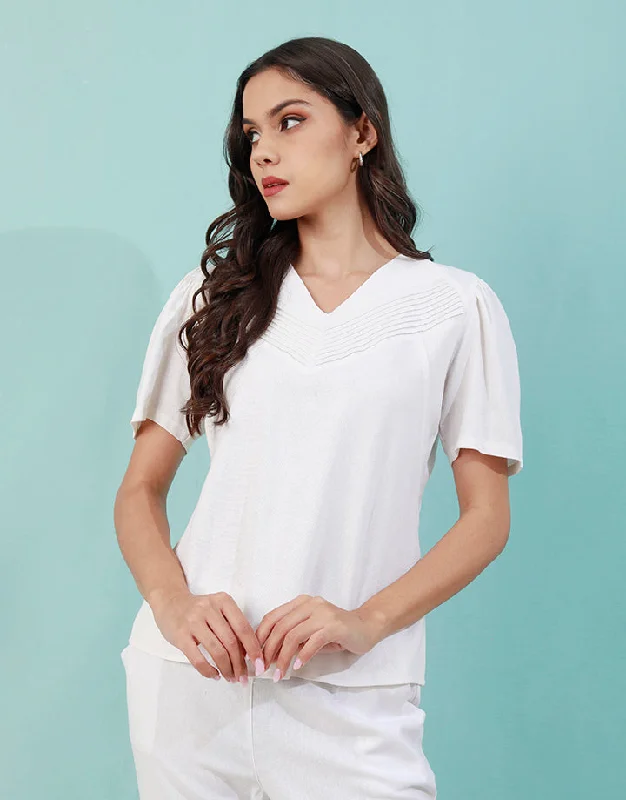 Premium Quality At Unbeatable Prices White Top with Pintuck