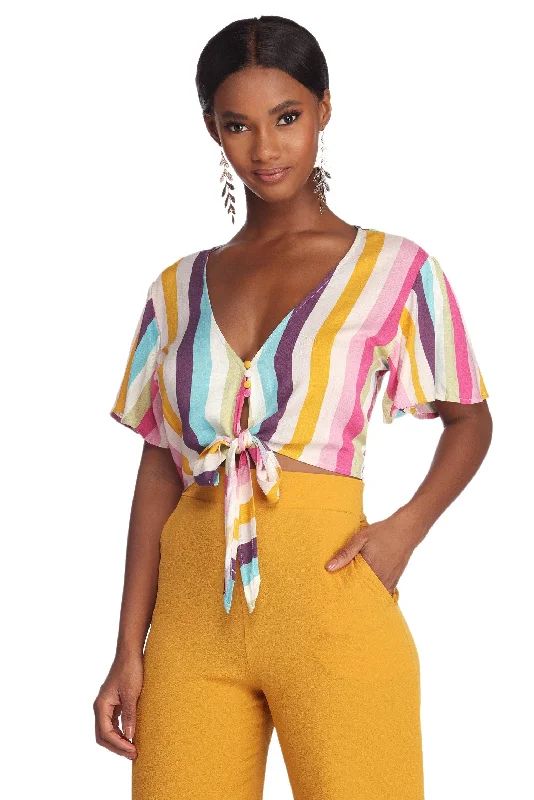 Weekend-Only Price Drops Button Me Up In Stripes Top