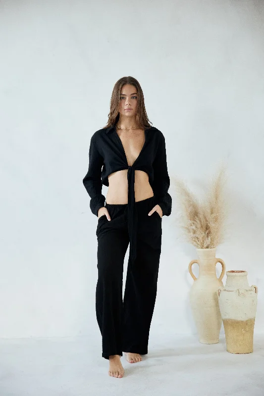 The Good Stuff Zaya Top Black