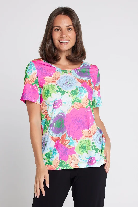 From Casual To Chic, All On Sale Aubrey Top - Spring Bouquet