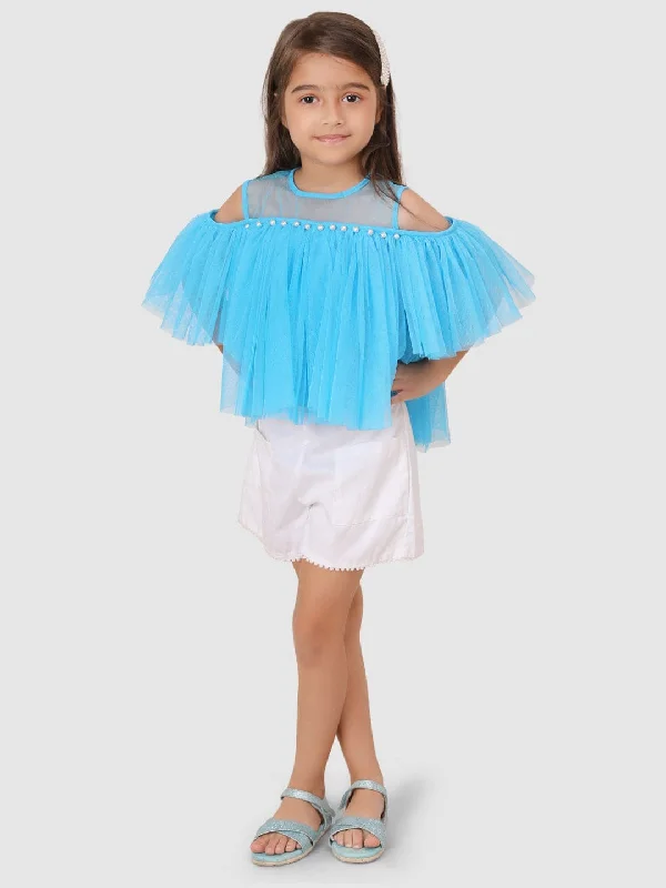 Affordable Luxury, Only For A Short Time Blue Gather Top