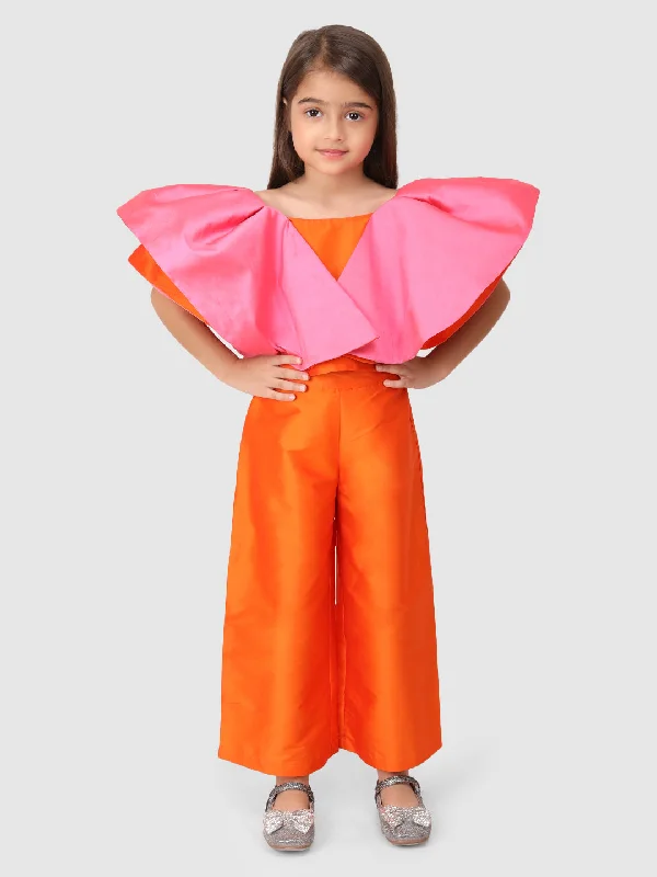 Season Offer Orange Flared Top & Culotte