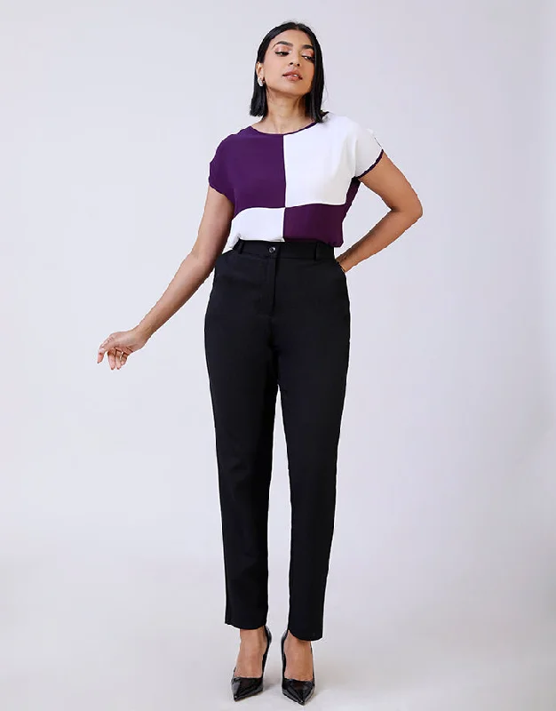Shop Your Favorites Before They're Gone Colour Block Short Sleeves Top