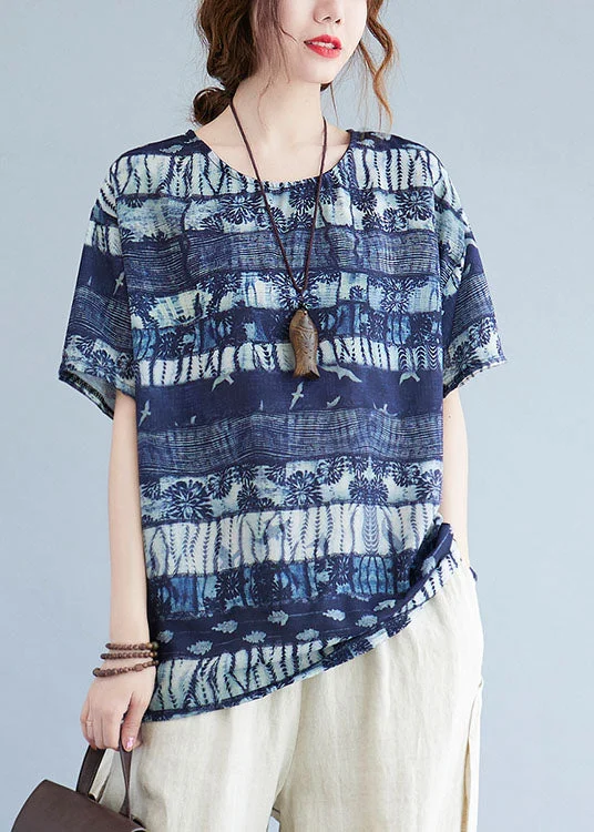 Stock Up And Save Before The Sale Ends Women Ink Blue O Neck Patchwork Cotton T Shirt Top Summer Stock Up And Save Before The Sale Ends Women Ink Blue O Neck Patchwork Cotton T Shirt Top Summer