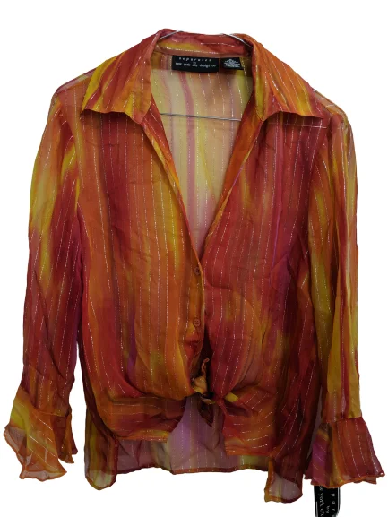 Shop Sales [M] NWT Vintage Sheer Pinstriped Top
