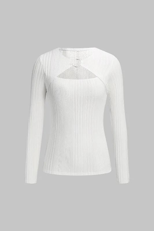 Your Favorite Styles Now On Sale Cut Out Long-Sleeve Top
