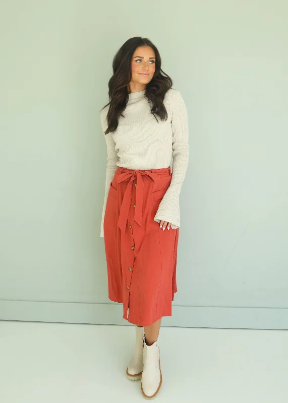 Hot Items Make It Known Taupe Ribbed Sweater Top - FINAL SALE - FINAL FEW