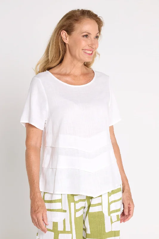 Trendy Styles Elaine Linen Top - White