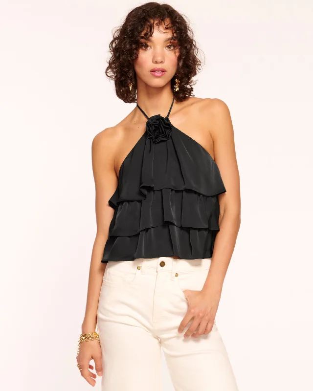 Vibrant Style Promotions Minnie Ruffle Halter Top