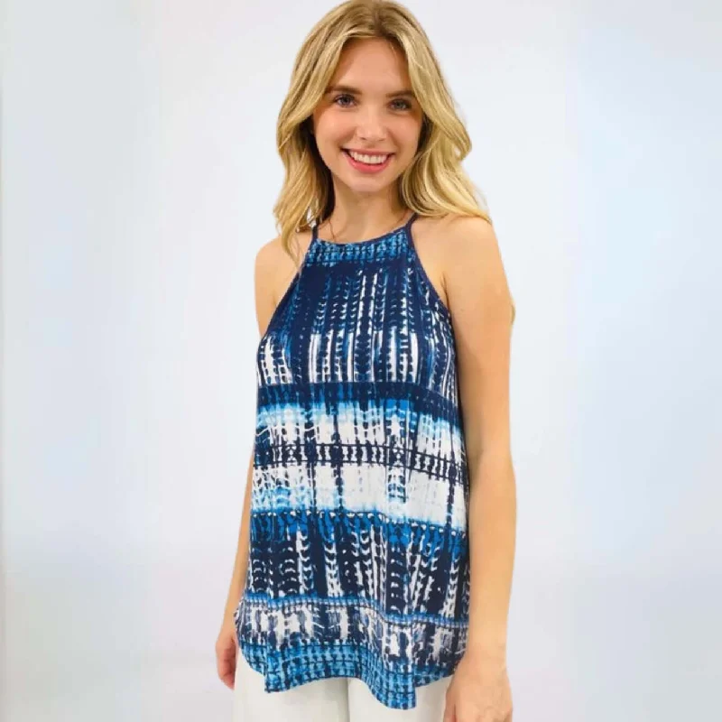 Flash Deals For A Limited Time Ocean Blues Halter Top Made in USA