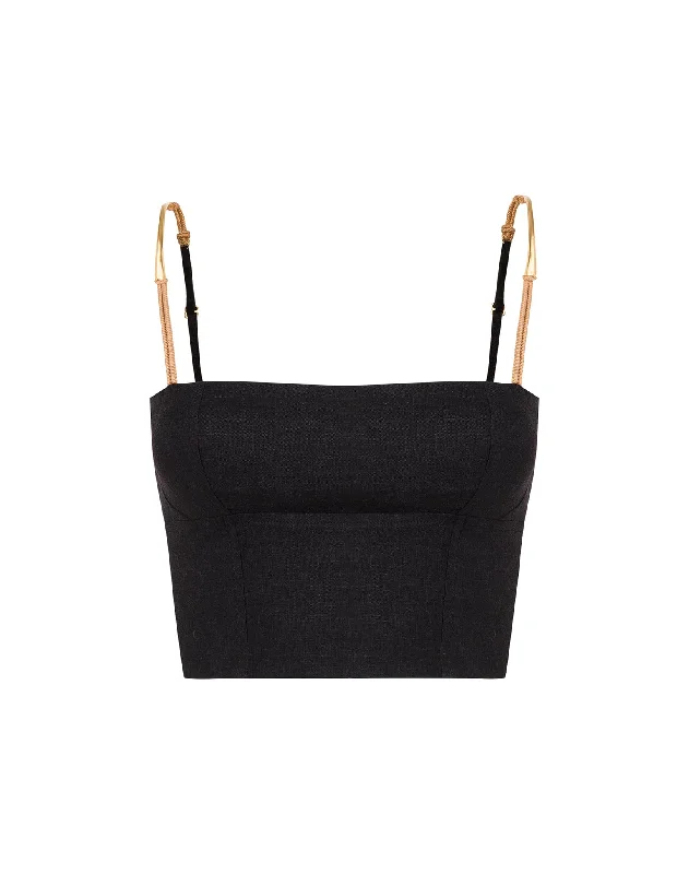 You'll Love Us Because Sakura Detail Top - Black