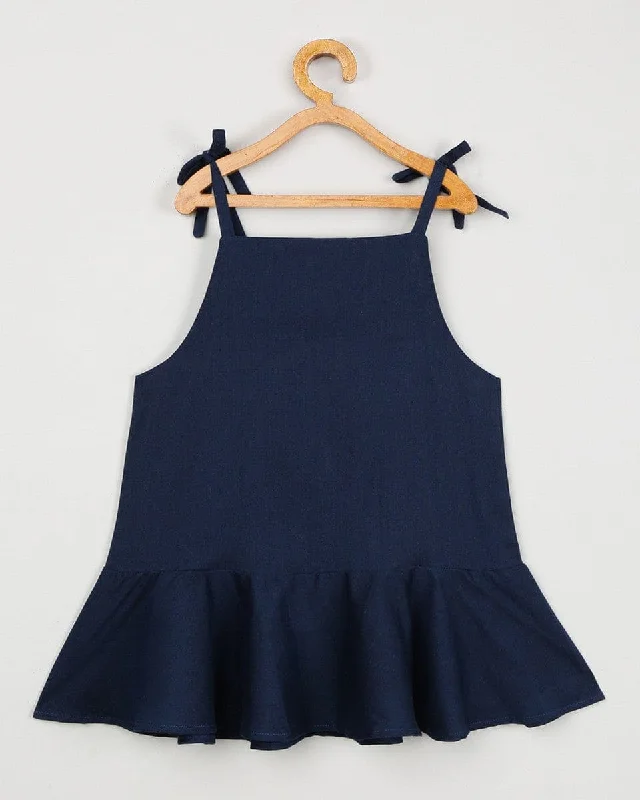 Best Sellers Dungree with Puff sleeve top with matching mask