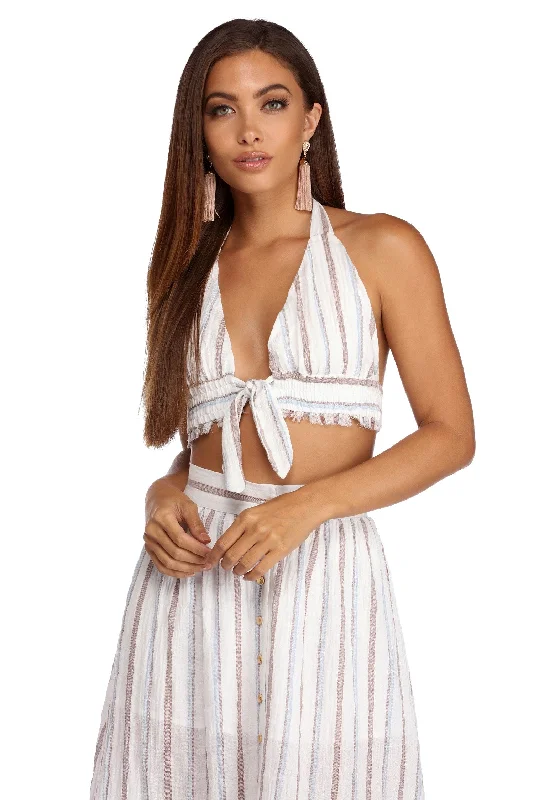 Elegant Fashion Offers Natural Feels Halter Top